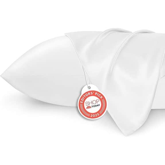 Bedsure Satin Pillowcase 2 Pack 20x26 White