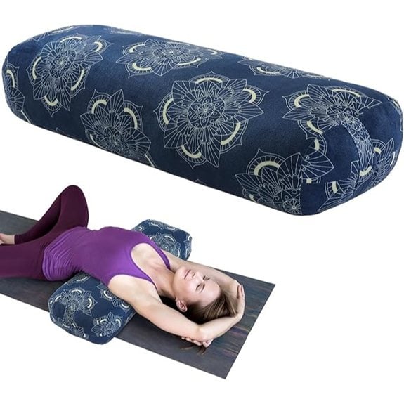 MABOZOO Yoga Bolster Pillow with Carry Handle