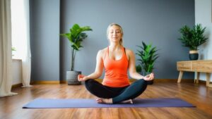 Photo Beginners Practice Yoga